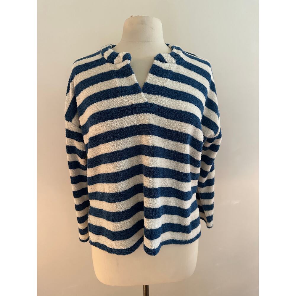 Madewell Blue and White Striped Terry Tunic Size Small